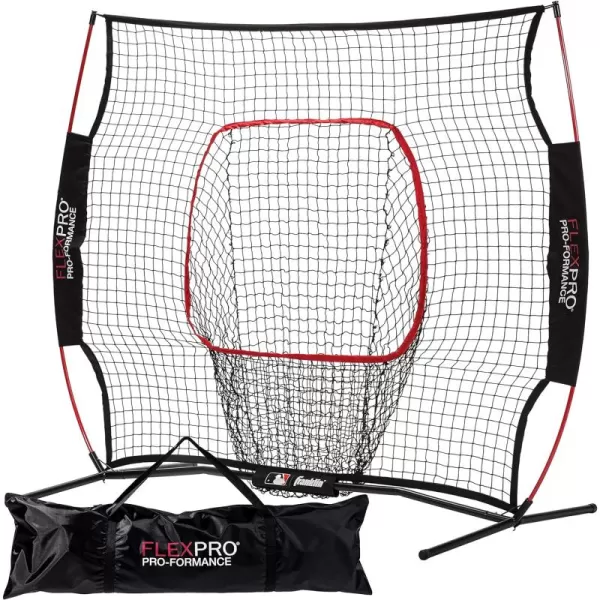 imageFranklin Sports MLB Flexpro Training Backstop Net and Pitching Target  Baseball and Softball Batting Practice Net5 x 5