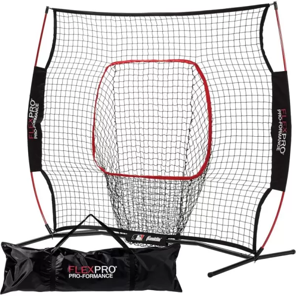 imageFranklin Sports MLB Flexpro Training Backstop Net and Pitching Target  Baseball and Softball Batting Practice Net7 x 7