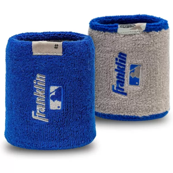 imageFranklin Sports MLB WristbandsRoyal  Gray