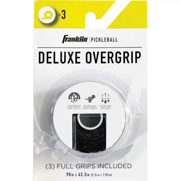 imageFranklin Sports Pickleball Paddle Overgrips  Provides Extra Grip  Slight Tackiness  Durable ampamp StrongBlack