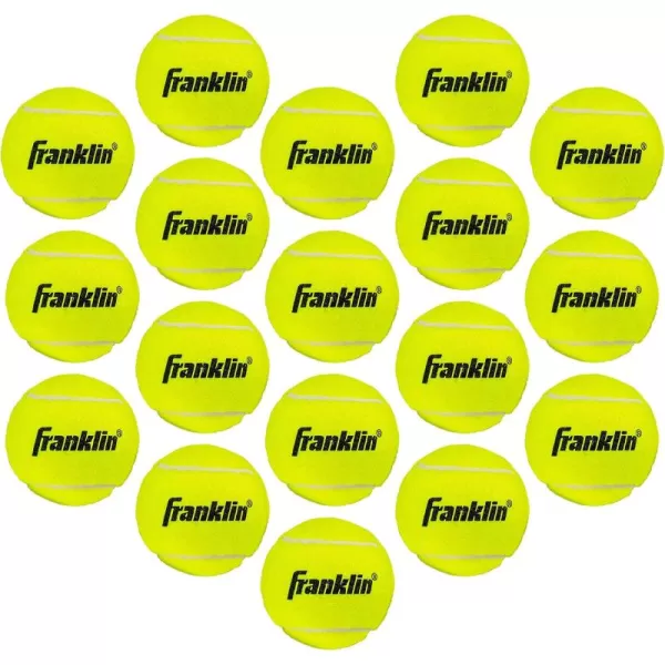 imageFranklin Sports Pressureless Tennis Balls  Official Size Low Pressure Tennis Balls  Great for Training  Practice  Low Bounce Tennis Balls  All Court Surface Tennis Balls  Carry Bag Included18 Balls