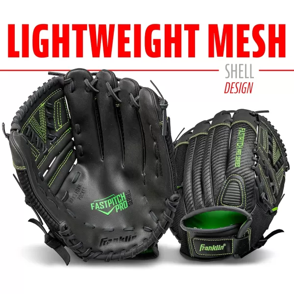Franklin Sports Fastpitch Pro Series Softball Gloves  Right or Left Hand Throw  Adult and Youth Sizes  11in 115in 12in 125in and 13in Size MittsLime