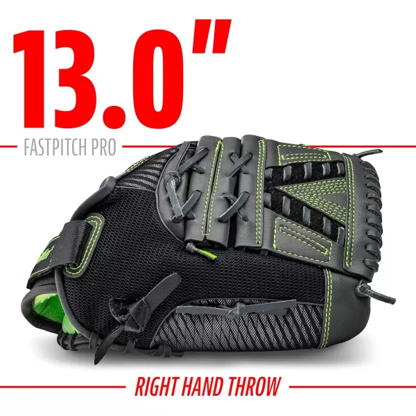Franklin Sports Fastpitch Pro Series Softball Gloves  Right or Left Hand Throw  Adult and Youth Sizes  11in 115in 12in 125in and 13in Size MittsLime