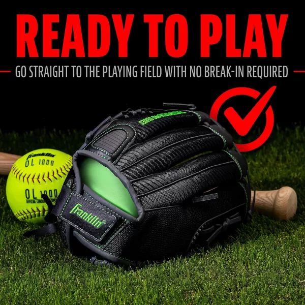 Franklin Sports Fastpitch Pro Series Softball Gloves  Right or Left Hand Throw  Adult and Youth Sizes  11in 115in 12in 125in and 13in Size MittsLime