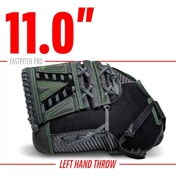 Franklin Sports Fastpitch Pro Series Softball Gloves  Right or Left Hand Throw  Adult and Youth Sizes  11in 115in 12in 125in and 13in Size MittsLime