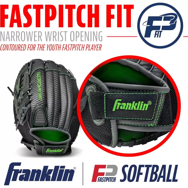 Franklin Sports Fastpitch Pro Series Softball Gloves  Right or Left Hand Throw  Adult and Youth Sizes  11in 115in 12in 125in and 13in Size MittsLime