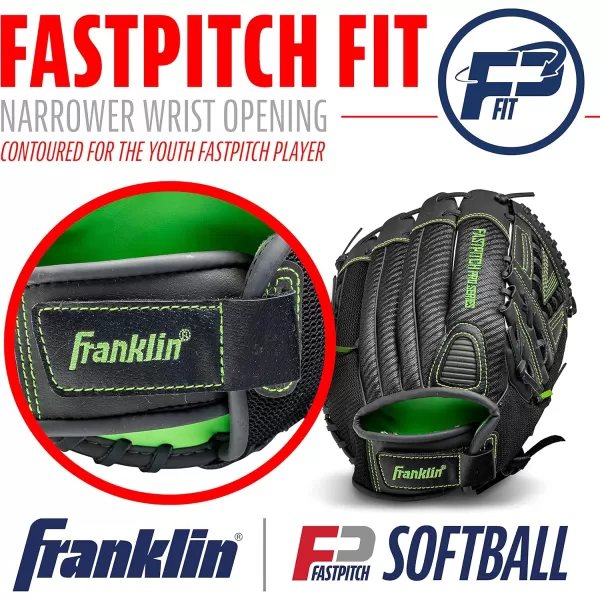 Franklin Sports Fastpitch Pro Series Softball Gloves  Right or Left Hand Throw  Adult and Youth Sizes  11in 115in 12in 125in and 13in Size MittsLime