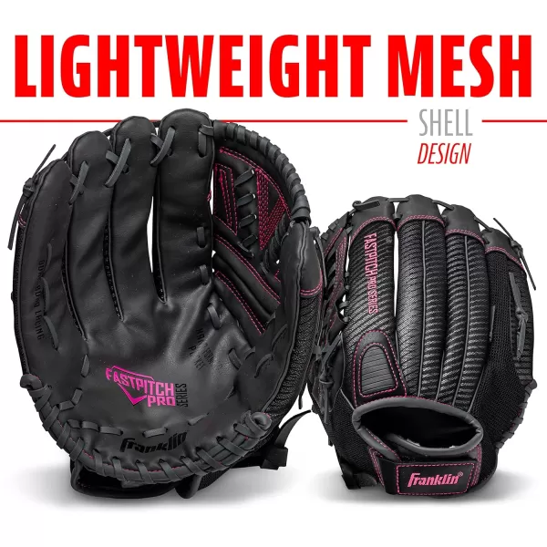 Franklin Sports Fastpitch Pro Series Softball Gloves  Right or Left Hand Throw  Adult and Youth Sizes  11in 115in 12in 125in and 13in Size MittsPink