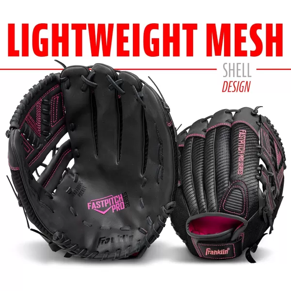 Franklin Sports Fastpitch Pro Series Softball Gloves  Right or Left Hand Throw  Adult and Youth Sizes  11in 115in 12in 125in and 13in Size MittsPink