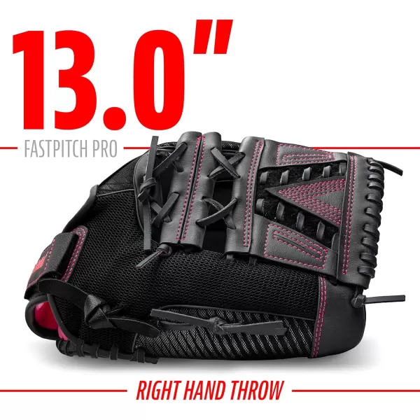 Franklin Sports Fastpitch Pro Series Softball Gloves  Right or Left Hand Throw  Adult and Youth Sizes  11in 115in 12in 125in and 13in Size MittsPink