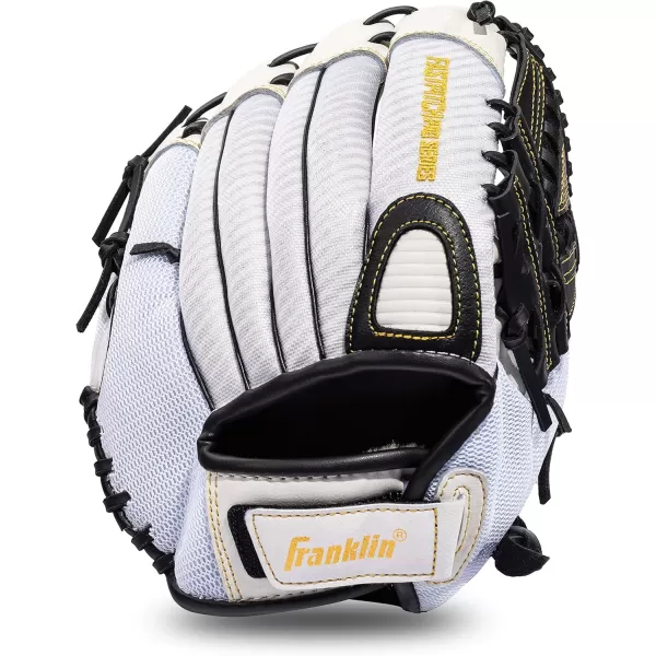 Franklin Sports Fastpitch Pro Series Softball Gloves  Right or Left Hand Throw  Adult and Youth Sizes  11in 115in 12in 125in and 13in Size MittsWhiteGold