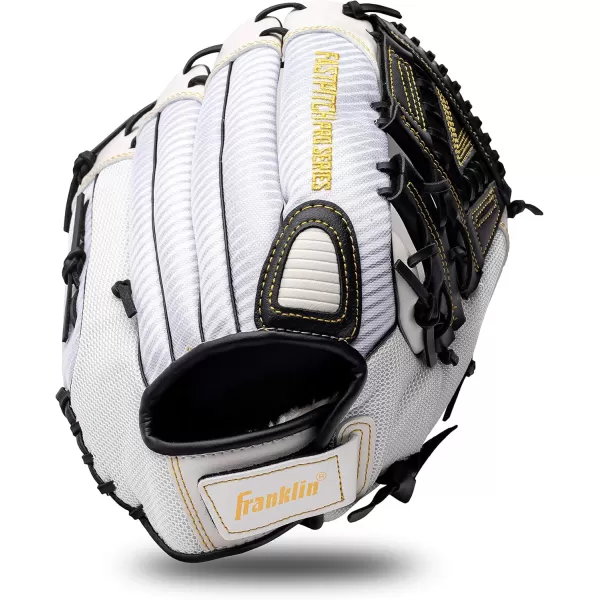 Franklin Sports Fastpitch Pro Series Softball Gloves  Right or Left Hand Throw  Adult and Youth Sizes  11in 115in 12in 125in and 13in Size MittsWhiteGold