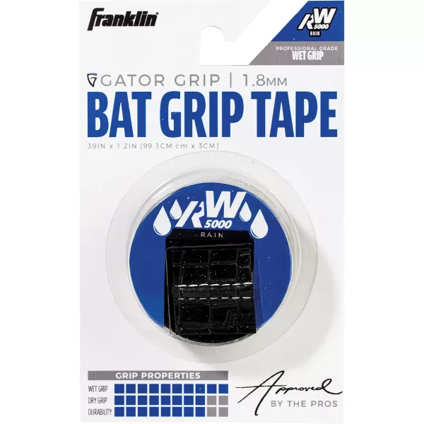 Franklin Sports Gator Grip  Baseball Bat Grip TapeBlack  Rain Ridge