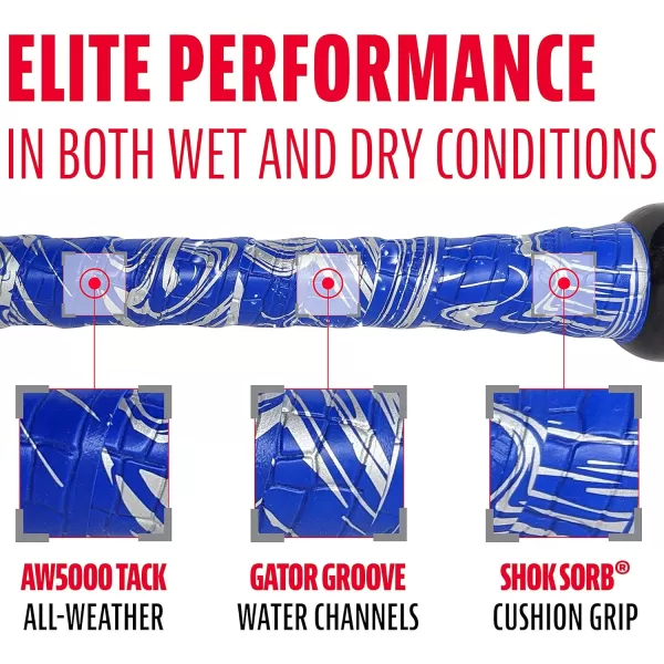Franklin Sports Gator Grip  Baseball Bat Grip TapeRoyalSilver