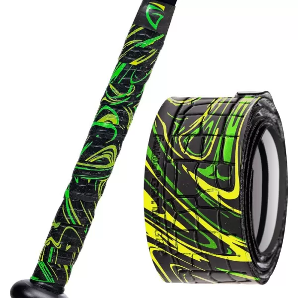 Franklin Sports Gator Grip  Baseball Bat Grip TapeBlackGreenYellow