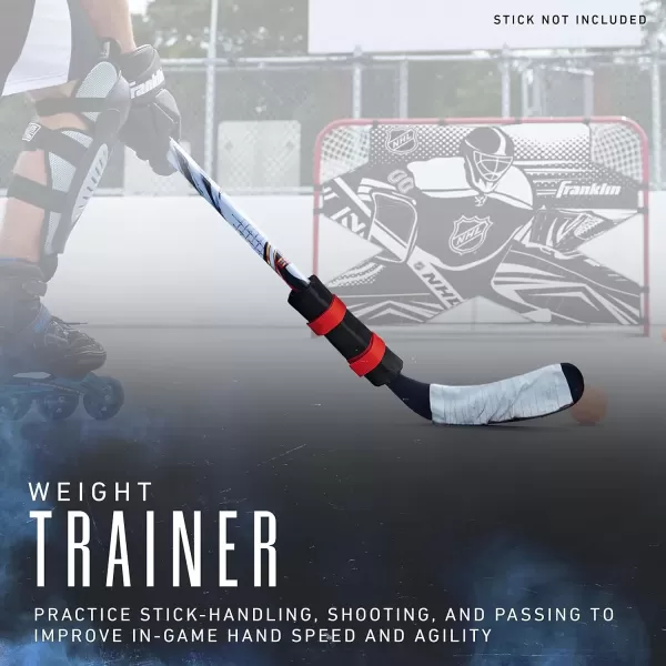 imageFranklin Sports Hockey Stick Weight  Hockey Training Aid  Accessory for Stick Handling  Shooting Skills  Adjustable Weight 35 to 14 Ounce Stick Training Weight  Hockey Training Equipment Black