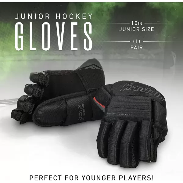 imageFranklin Sports Ice Hockey Gloves  10quot Youth Gloves  Thumb Lock System  Flexible Full Motion Cuff  Perfect for Kids