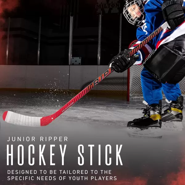 imageFranklin Sports Kids Ice Hockey Sticks  Ripper Junior  Youth Composite Hockey Sticks  Righty  Lefty 50Flex Ice Hockey Sticks  Textured Grip  55quot Inch  42quot Inch Youth Hockey SticksRed