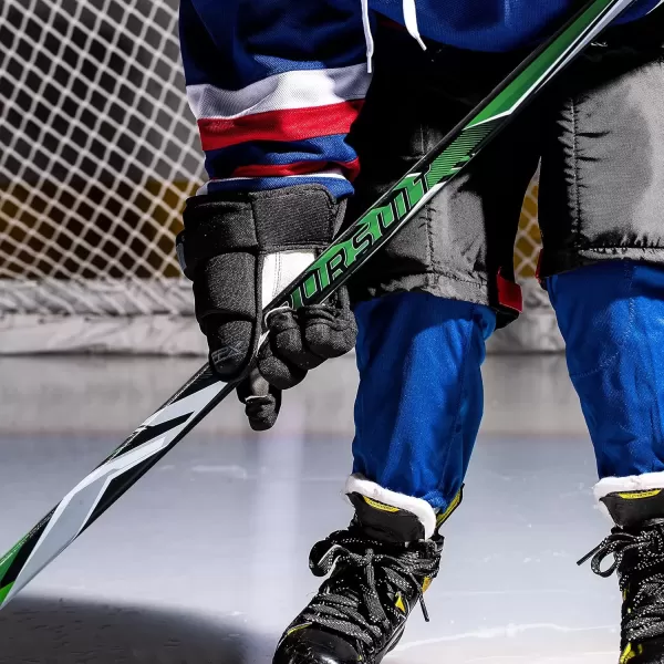 imageFranklin Sports Kids Ice Hockey Sticks  Ripper Junior  Youth Composite Hockey Sticks  Righty  Lefty 50Flex Ice Hockey Sticks  Textured Grip  55quot Inch  42quot Inch Youth Hockey SticksOlive