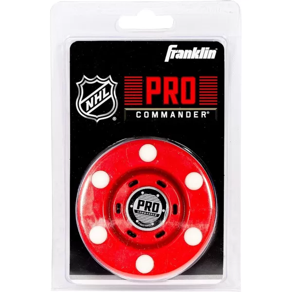 imageFranklin Sports NHL Street Roller Hockey Pucks  Pro Commander Outdoor Roller Hockey Pucks for Practice  Training  Outdoor Hockey Street Pucks with Rollers  24 Bulk Packs 6 Packs  Single PucksRed  1 Count