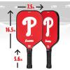imageFranklin Sports MLB Team Pickleball Paddles  Official MLB Baseball Team Logo  Colors Pickleball Paddles  Signature Series 13MM Pickleball Paddle with MaxGrit  USA Pickleball USAPA ApprovedPhiladelphia Phillies