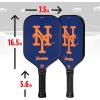 imageFranklin Sports MLB Team Pickleball Paddles  Official MLB Baseball Team Logo  Colors Pickleball Paddles  Signature Series 13MM Pickleball Paddle with MaxGrit  USA Pickleball USAPA ApprovedNew York Mets