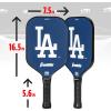 imageFranklin Sports MLB Team Pickleball Paddles  Official MLB Baseball Team Logo  Colors Pickleball Paddles  Signature Series 13MM Pickleball Paddle with MaxGrit  USA Pickleball USAPA ApprovedLos Angeles Dodgers