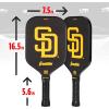 imageFranklin Sports MLB Team Pickleball Paddles  Official MLB Baseball Team Logo  Colors Pickleball Paddles  Signature Series 13MM Pickleball Paddle with MaxGrit  USA Pickleball USAPA ApprovedSan Diego Padres