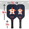 imageFranklin Sports MLB Team Pickleball Paddles  Official MLB Baseball Team Logo  Colors Pickleball Paddles  Signature Series 13MM Pickleball Paddle with MaxGrit  USA Pickleball USAPA ApprovedHouston Astros