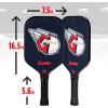 imageFranklin Sports MLB Team Pickleball Paddles  Official MLB Baseball Team Logo  Colors Pickleball Paddles  Signature Series 13MM Pickleball Paddle with MaxGrit  USA Pickleball USAPA ApprovedCleveland Guardians