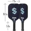 imageFranklin Sports NHL Team Pickleball Paddles  Official NHL Hockey Team Logo Pickleball Paddles  Signature Series 13MM Pickleball Paddle with MaxGrit  USA Pickleball USAPA ApprovedSeattle Kraken