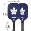imageFranklin Sports NHL Team Pickleball Paddles  Official NHL Hockey Team Logo Pickleball Paddles  Signature Series 13MM Pickleball Paddle with MaxGrit  USA Pickleball USAPA ApprovedToronto Maple Leafs