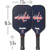 imageFranklin Sports NHL Team Pickleball Paddles  Official NHL Hockey Team Logo Pickleball Paddles  Signature Series 13MM Pickleball Paddle with MaxGrit  USA Pickleball USAPA ApprovedWashington Capitals
