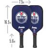 imageFranklin Sports NHL Team Pickleball Paddles  Official NHL Hockey Team Logo Pickleball Paddles  Signature Series 13MM Pickleball Paddle with MaxGrit  USA Pickleball USAPA ApprovedEdmonton Oilers