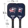 imageFranklin Sports NHL Team Pickleball Paddles  Official NHL Hockey Team Logo Pickleball Paddles  Signature Series 13MM Pickleball Paddle with MaxGrit  USA Pickleball USAPA ApprovedColumbus Blue Jackets