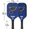 imageFranklin Sports NHL Team Pickleball Paddles  Official NHL Hockey Team Logo Pickleball Paddles  Signature Series 13MM Pickleball Paddle with MaxGrit  USA Pickleball USAPA ApprovedSt Louis Blues
