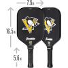 imageFranklin Sports NHL Team Pickleball Paddles  Official NHL Hockey Team Logo Pickleball Paddles  Signature Series 13MM Pickleball Paddle with MaxGrit  USA Pickleball USAPA ApprovedPittsburgh Penguins