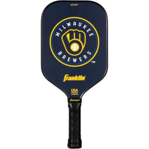imageFranklin Sports MLB Team Pickleball Paddles  Official MLB Baseball Team Logo  Colors Pickleball Paddles  Signature Series 13MM Pickleball Paddle with MaxGrit  USA Pickleball USAPA ApprovedMilwaukee Brewers