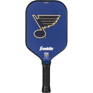 imageFranklin Sports NHL Team Pickleball Paddles  Official NHL Hockey Team Logo Pickleball Paddles  Signature Series 13MM Pickleball Paddle with MaxGrit  USA Pickleball USAPA ApprovedSt Louis Blues