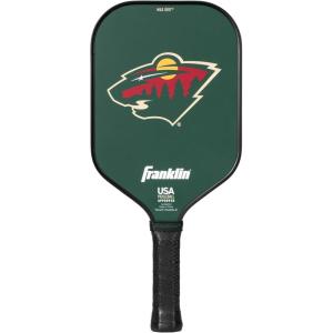 imageFranklin Sports NHL Team Pickleball Paddles  Official NHL Hockey Team Logo Pickleball Paddles  Signature Series 13MM Pickleball Paddle with MaxGrit  USA Pickleball USAPA ApprovedMinnesota Wild
