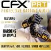 imageFranklin Sports MLB Batting Gloves  CFX Pro PRT Heavy Duty Protective Baseball  Softball Batting Gloves  Adult Padded Reinforced Leather Batting GlovesWhiteGold