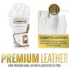 imageFranklin Sports MLB Batting Gloves  CFX Pro PRT Heavy Duty Protective Baseball  Softball Batting Gloves  Adult Padded Reinforced Leather Batting GlovesWhiteGold