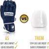 imageFranklin Sports MLB Batting Gloves  CFX Pro PRT Heavy Duty Protective Baseball  Softball Batting Gloves  Adult Padded Reinforced Leather Batting GlovesNavy HiLite