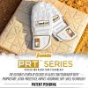 imageFranklin Sports MLB Batting Gloves  CFX Pro PRT Heavy Duty Protective Baseball  Softball Batting Gloves  Adult Padded Reinforced Leather Batting GlovesWhiteGold