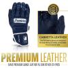 imageFranklin Sports MLB Batting Gloves  CFX Pro PRT Heavy Duty Protective Baseball  Softball Batting Gloves  Adult Padded Reinforced Leather Batting GlovesNavy HiLite