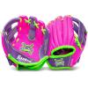 imageFranklin Sports Air Tech Adapt Series 85quot Teeball Glove Right Handed ThrowerPinkPurple