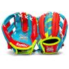 imageFranklin Sports Air Tech Adapt Series 85quot Teeball Glove Right Handed ThrowerRedBlueYellow