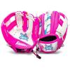imageFranklin Sports Air Tech Adapt Series 85quot Teeball Glove Right Handed ThrowerWhitePink