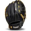 imageFranklin Sports Baseball Glove  ProFlex Adult Baseball  Softball Glove  Baseball  Fastpitch Softball Outfield Mitt  Left Handed Throw  Right Handed ThrowBlackCamel