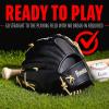 imageFranklin Sports Baseball Glove  ProFlex Adult Baseball  Softball Glove  Baseball  Fastpitch Softball Outfield Mitt  Left Handed Throw  Right Handed ThrowBlackCamel